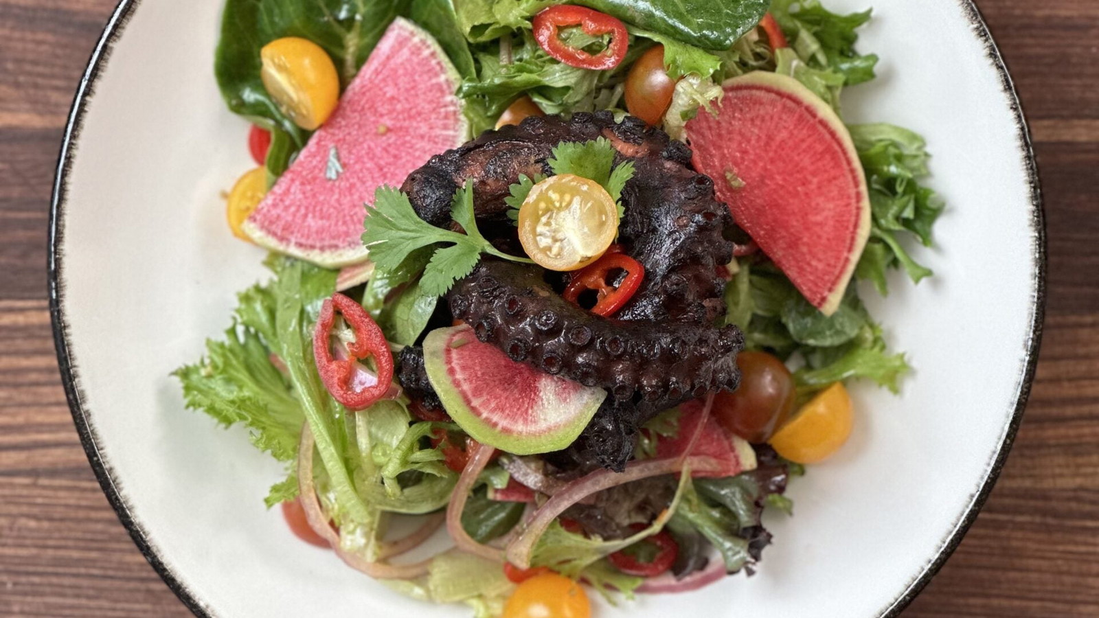 Image of Achiote Grilled Octopus & Radish Salad