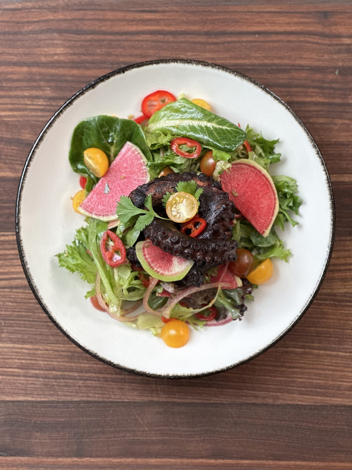 Achiote Grilled Octopus & Radish Salad