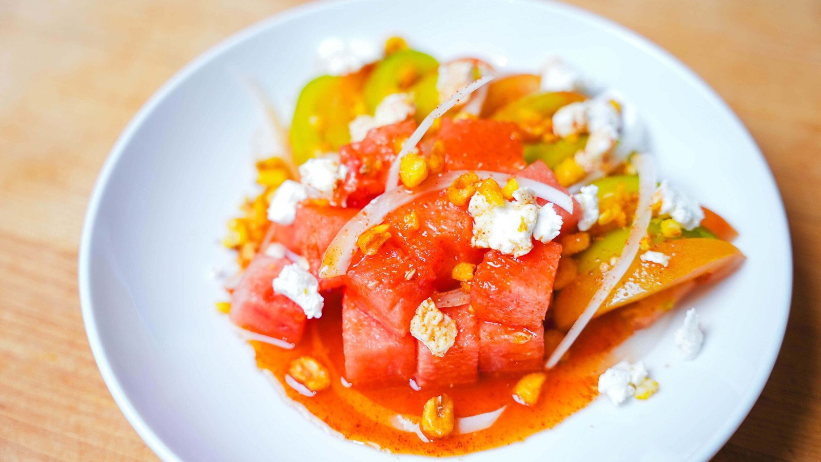 Image of Smoky Honey Habanero Watermelon & Tomato Salad