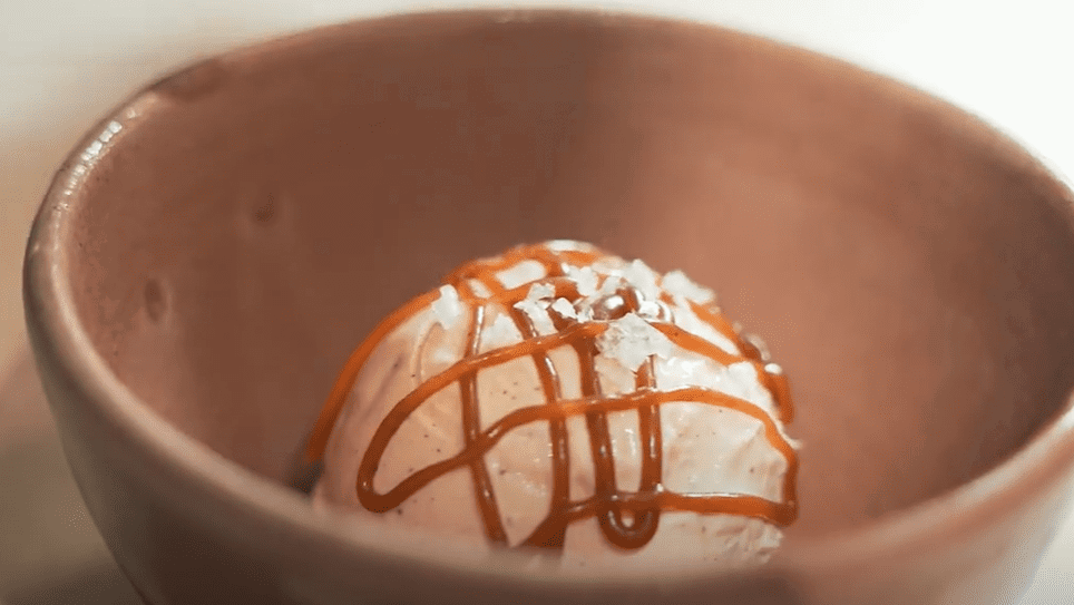 Image of Pumpkin Ice Cream with Pumpkin Spice Caramel Sauce