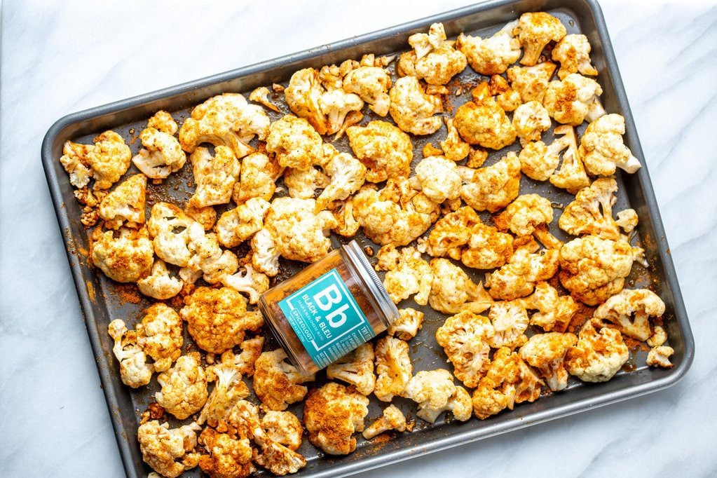 Black and Bleu Roasted Cauliflower