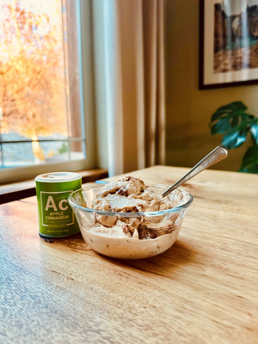 Apple Cinnamon "Nice" Cream with Graham Cracker Crumble