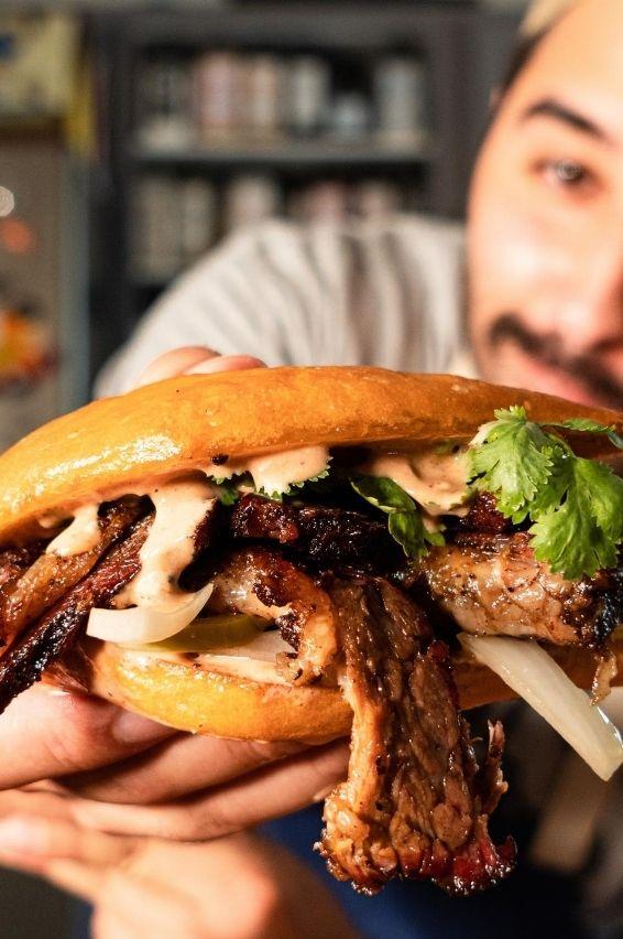 Leftover Brisket Sandwich