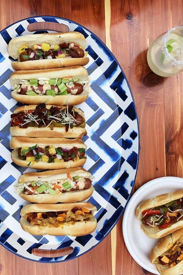 Bye bye boring ketchup. Four delicious new hot dog toppings.