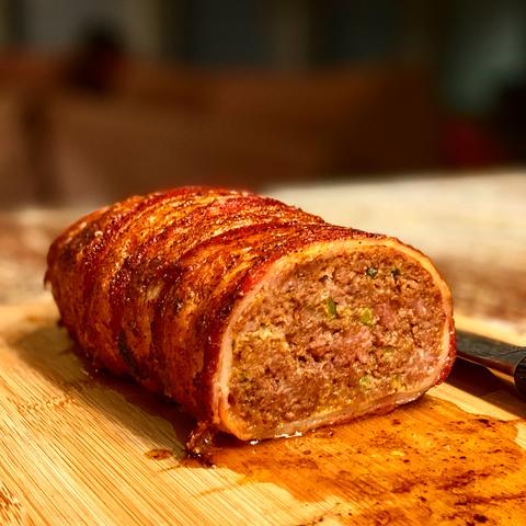 Smoky Honey Habanero Smoked, Bacon-Wrapped Meatloaf by Chef Chad White