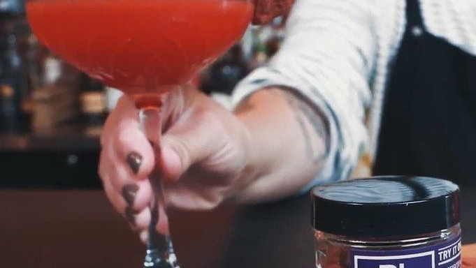 Image of Purple Haze Strawberry Ginger Martini