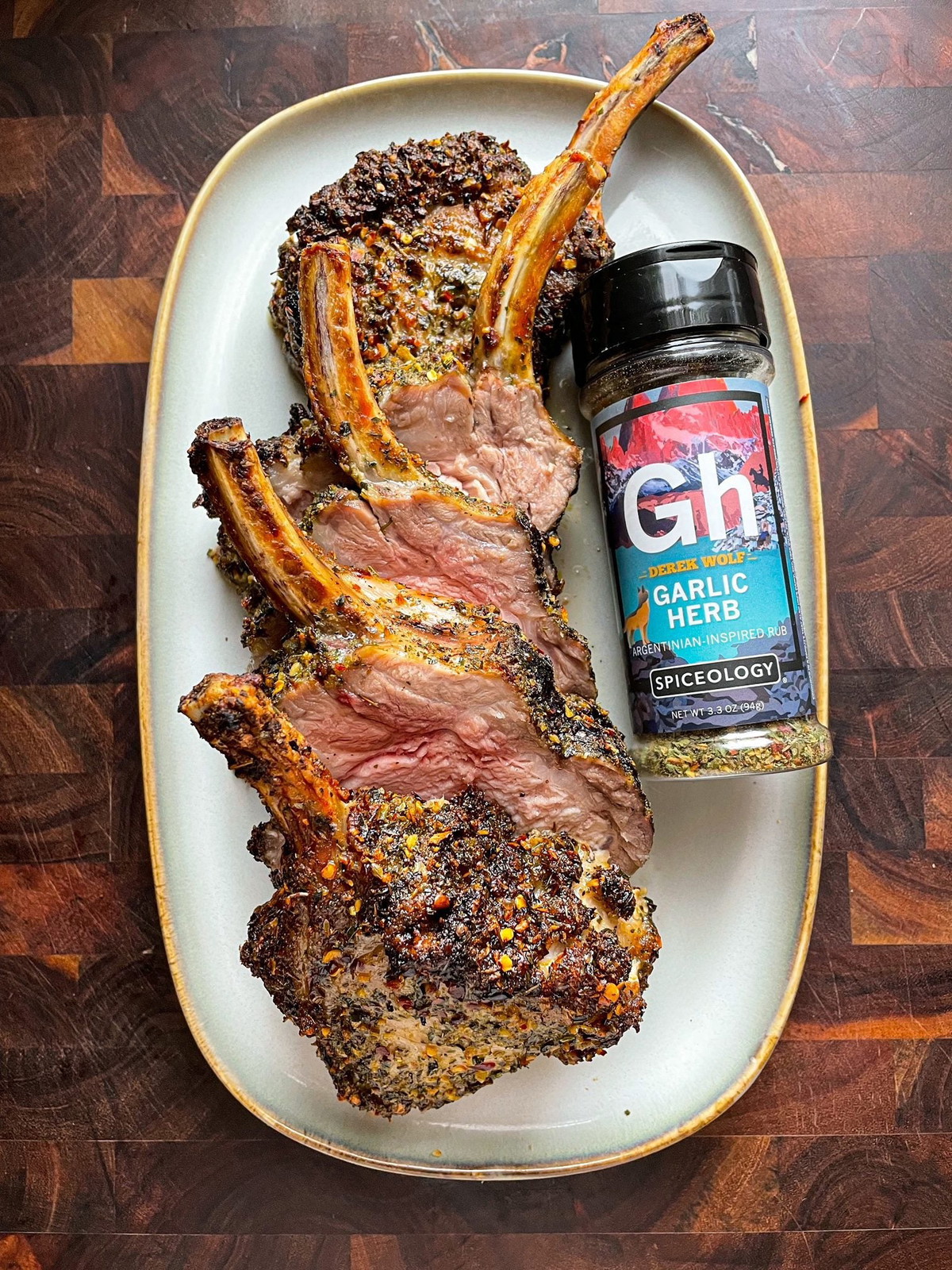 Garlic Herb Roasted Bone-In Pork Loin