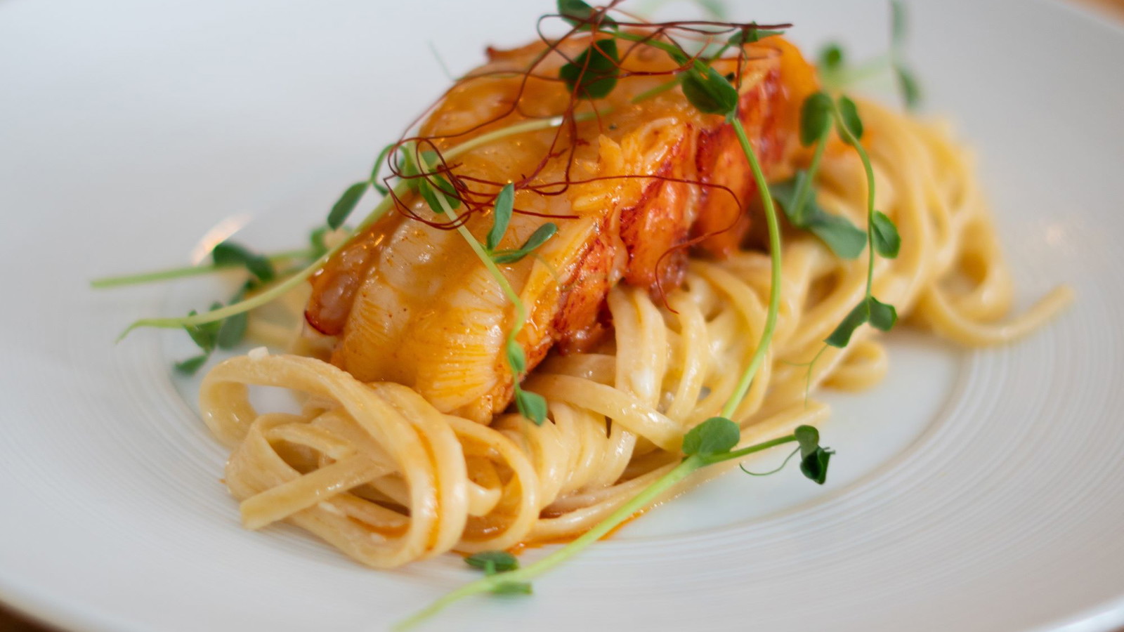 Image of Smoky Honey Habanero Lobster Tails with Limone Linguini