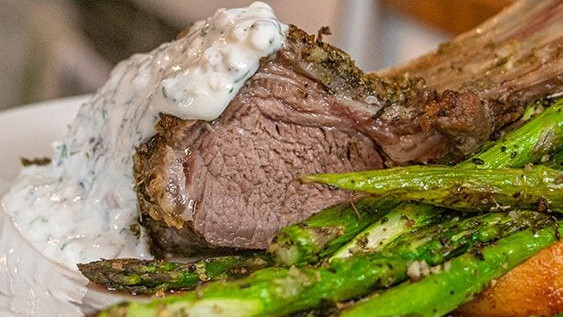 Image of Rosemary Dijon Crusted Rack of Lamb