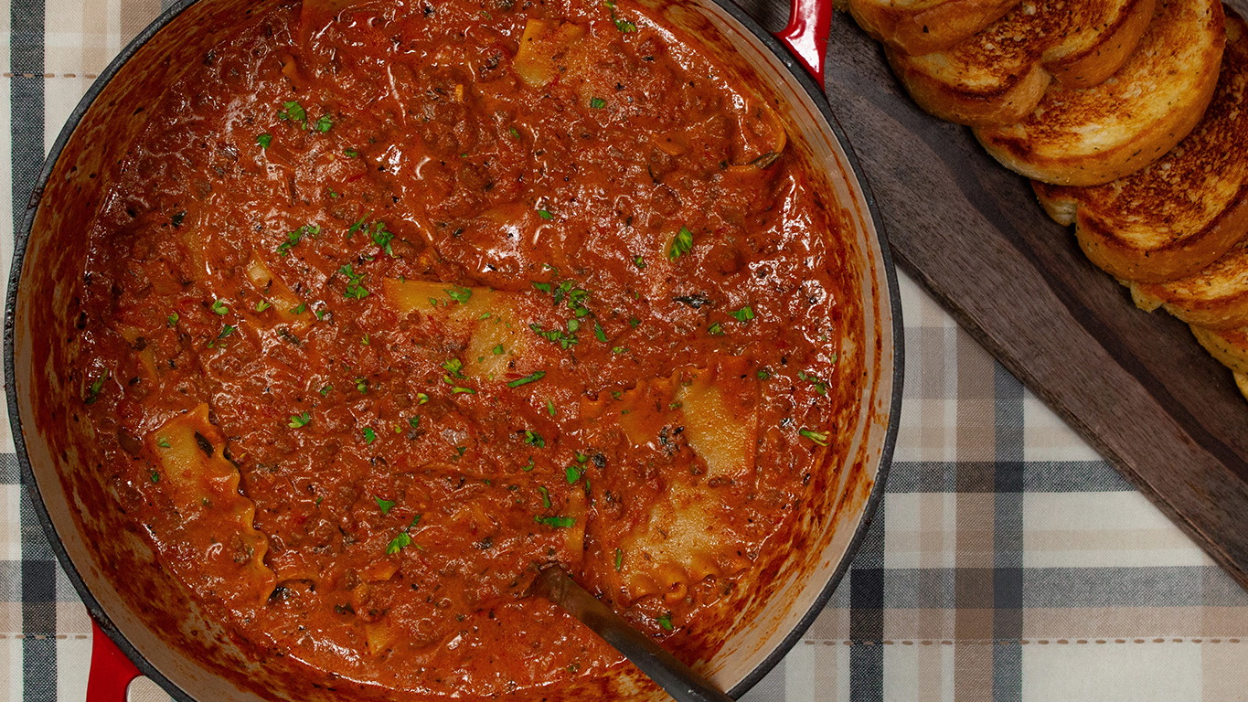 Image of Hot and Tasty Lasagna Soup