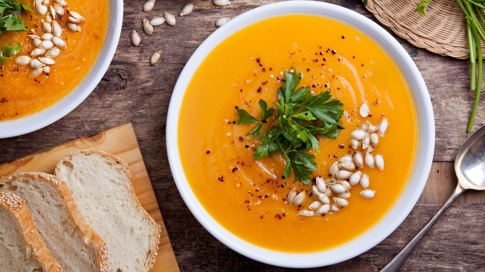 Image of Potage à la courge butternut et lait de coco