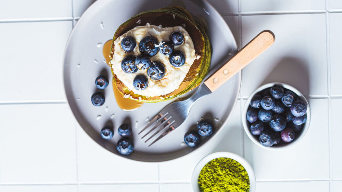 Ricetta dei pancake Matcha