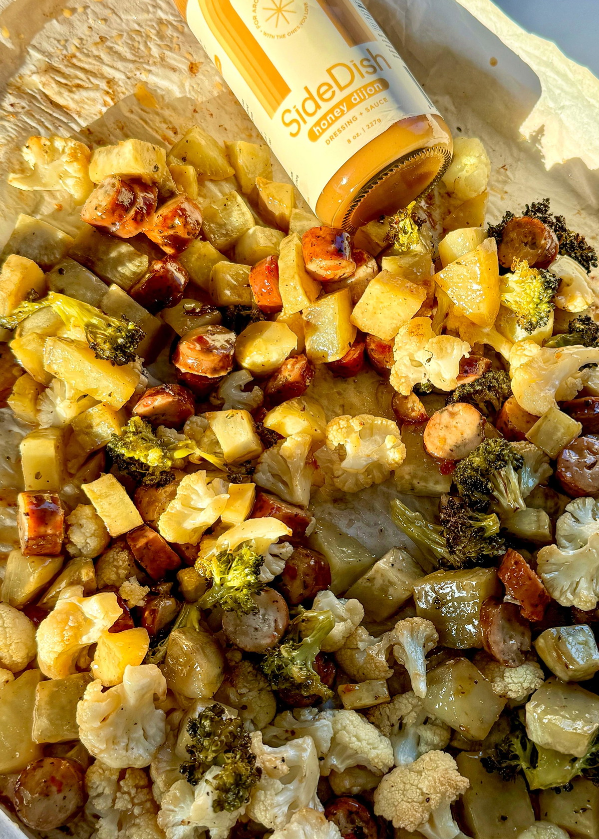 Honey Dijon Sheet Pan Dinner 
