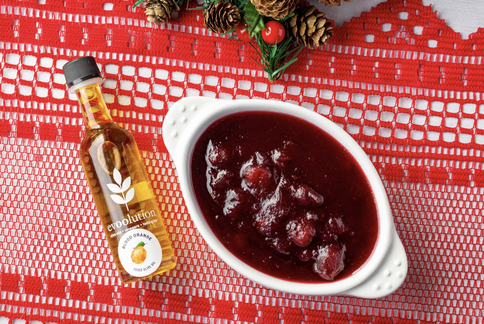 Image of Zesty Cranberry Sauce with Blood Orange Olive Oil