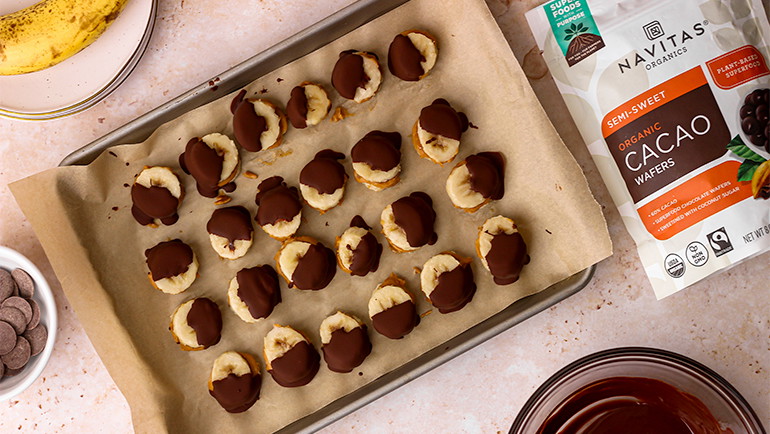 Image of Chocolate-covered Frozen Banana Bites