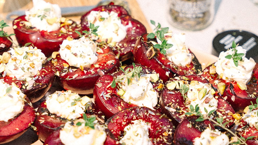 Image of Grilled Plums and Mascarpone