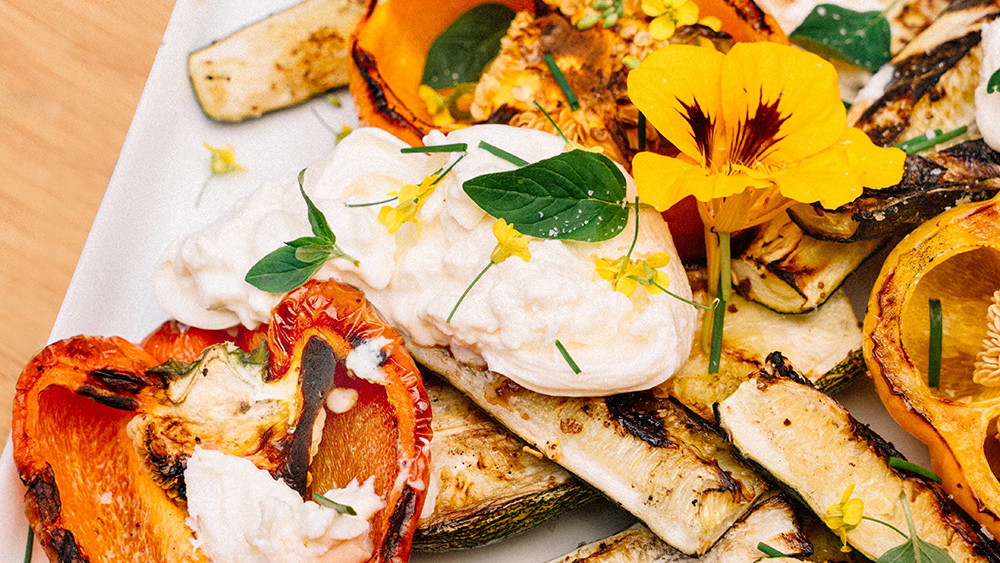 Image of Grilled Market Veggies with Burrata