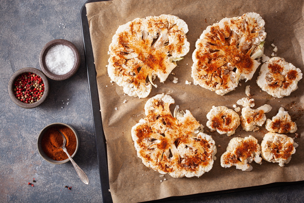 Garam Masala Spiced Cauliflower Steaks