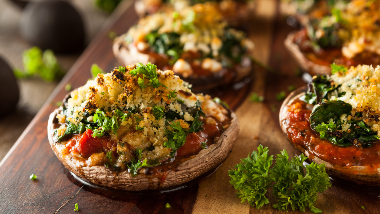 Image of Juicy Stuffed Portobellos