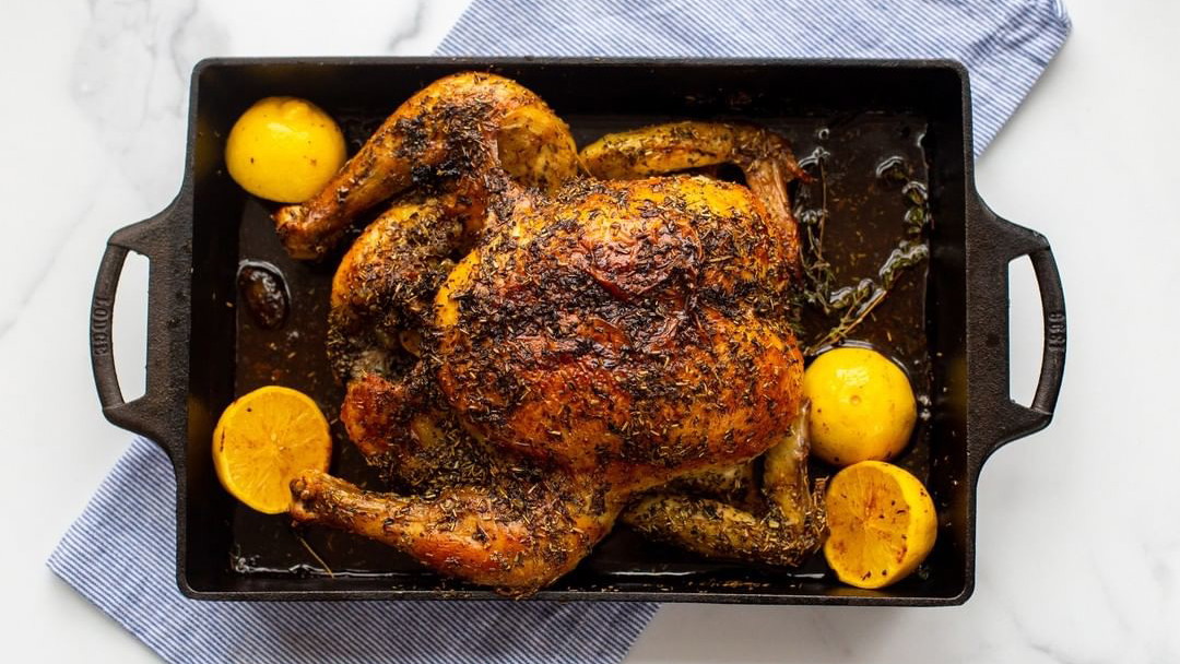 Image of Pollo asado al horno con hierbas y limón