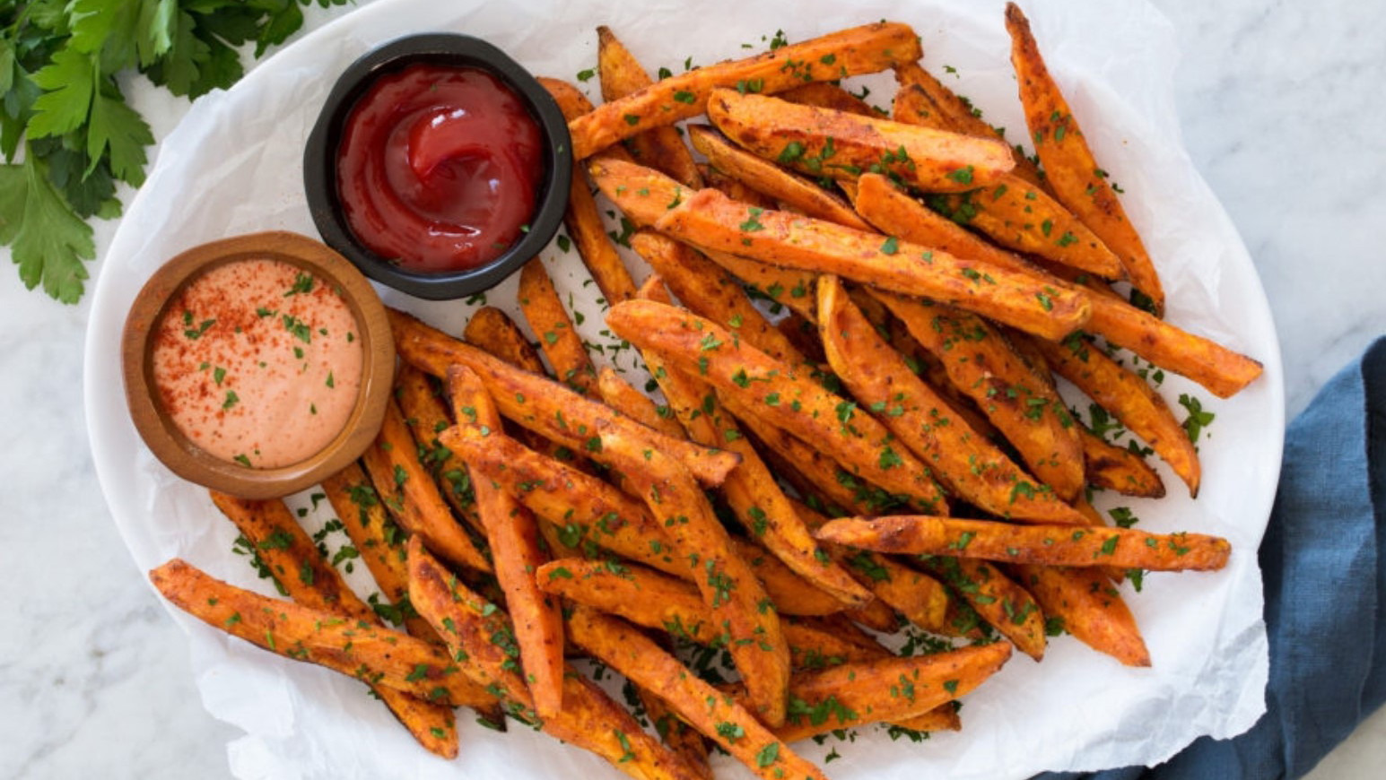 Image of Sweet Potato Fries with Rustic Salt