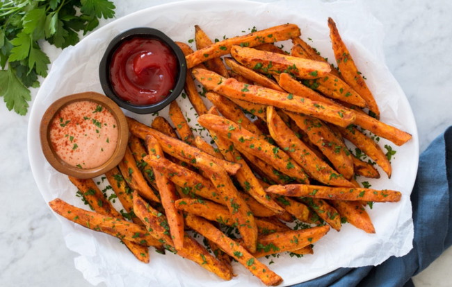 Image of Sweet Potato Fries with Rustic Salt