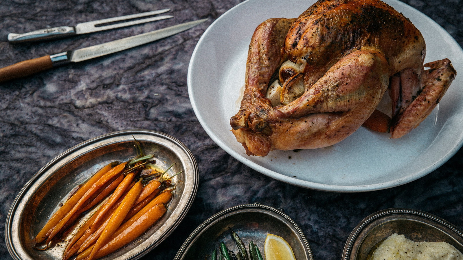 Image of Classic Oven Roasted Turkey with Garlic Herb Butter