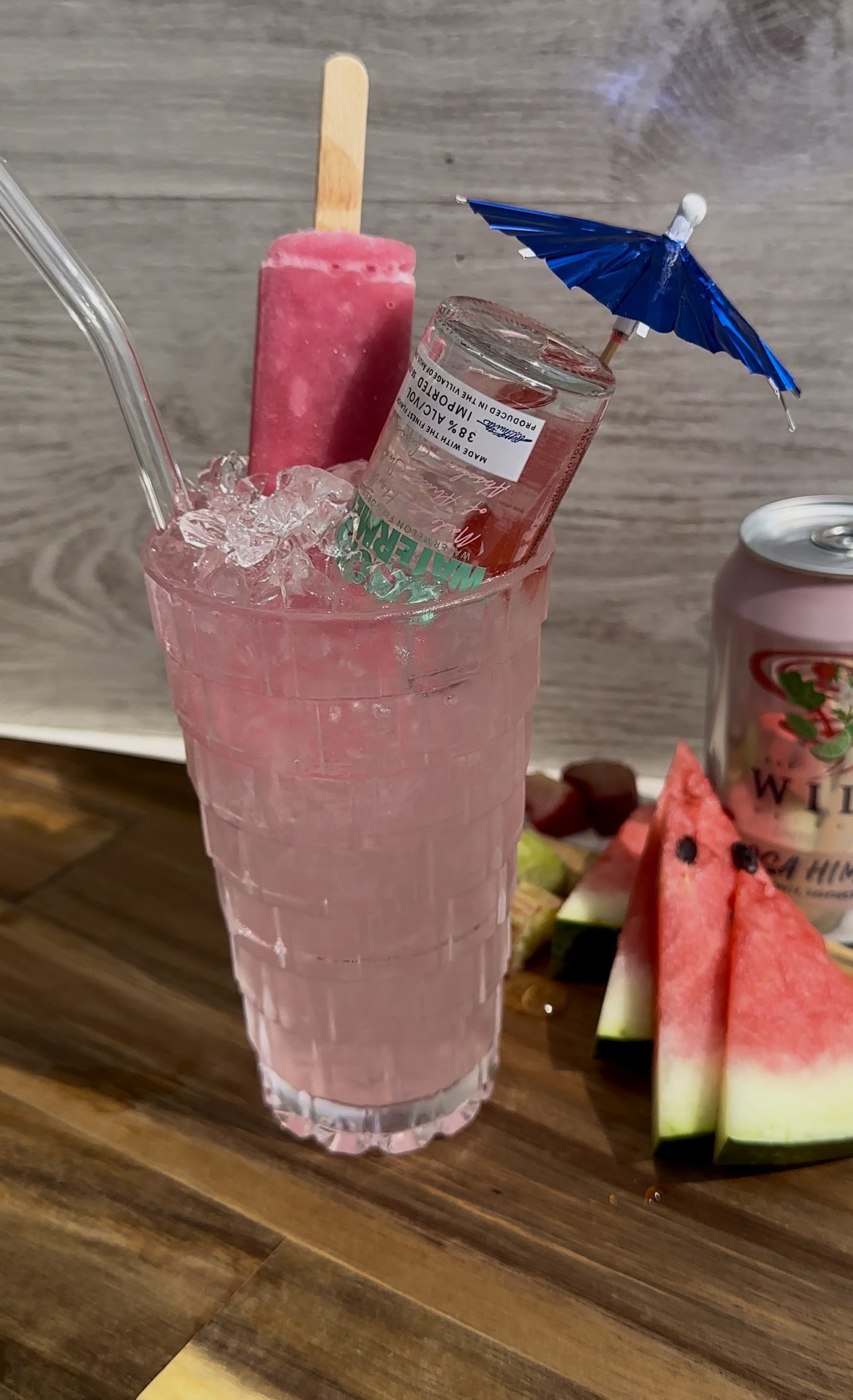 Rosa himmel glassdrink