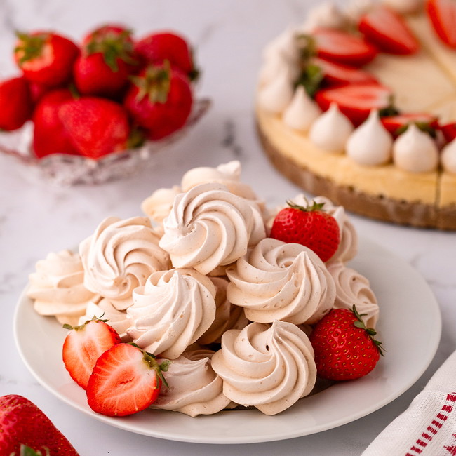 Image of Strawberry Meringue Cookies