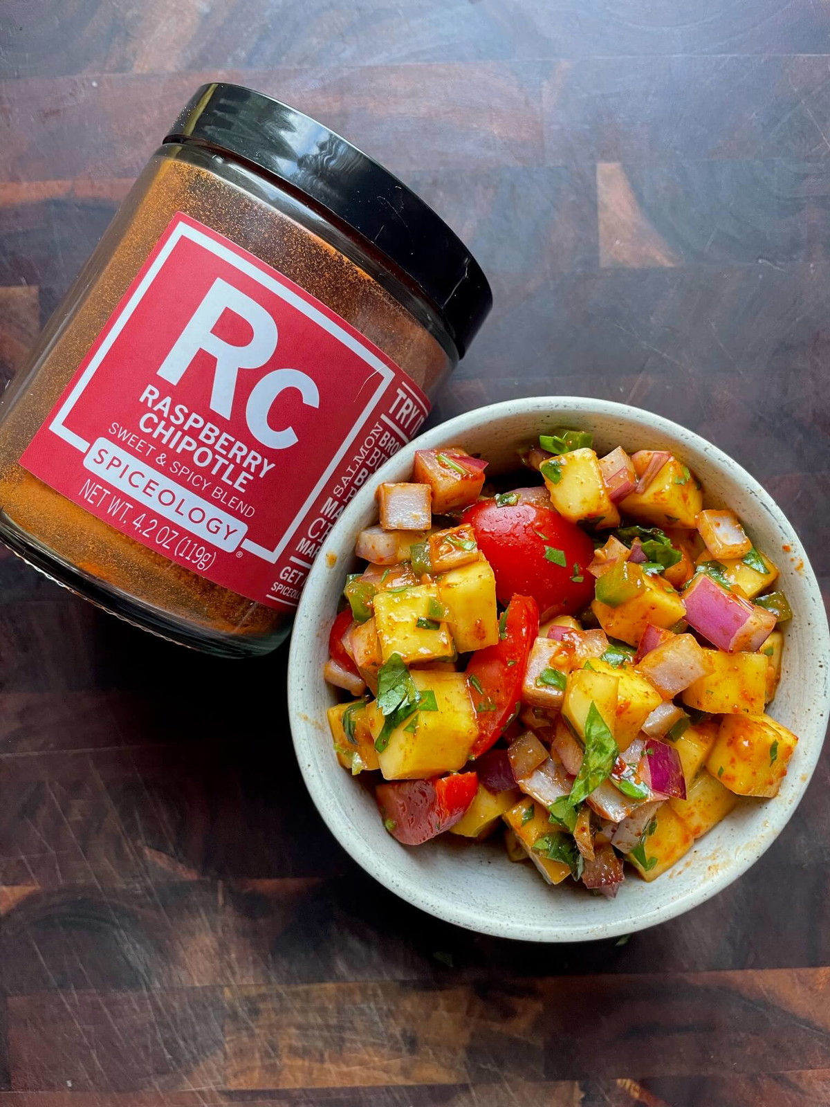 Raspberry Chipotle Mango Salsa Fresca