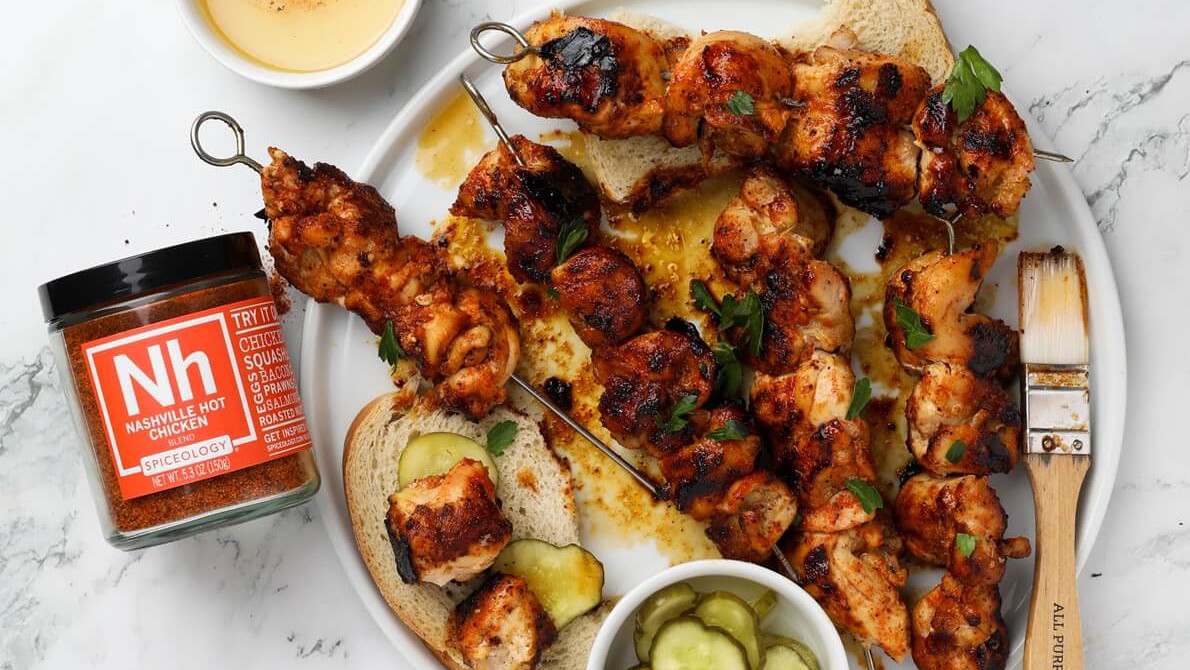 Image of Nashville Hot Chicken Skewers