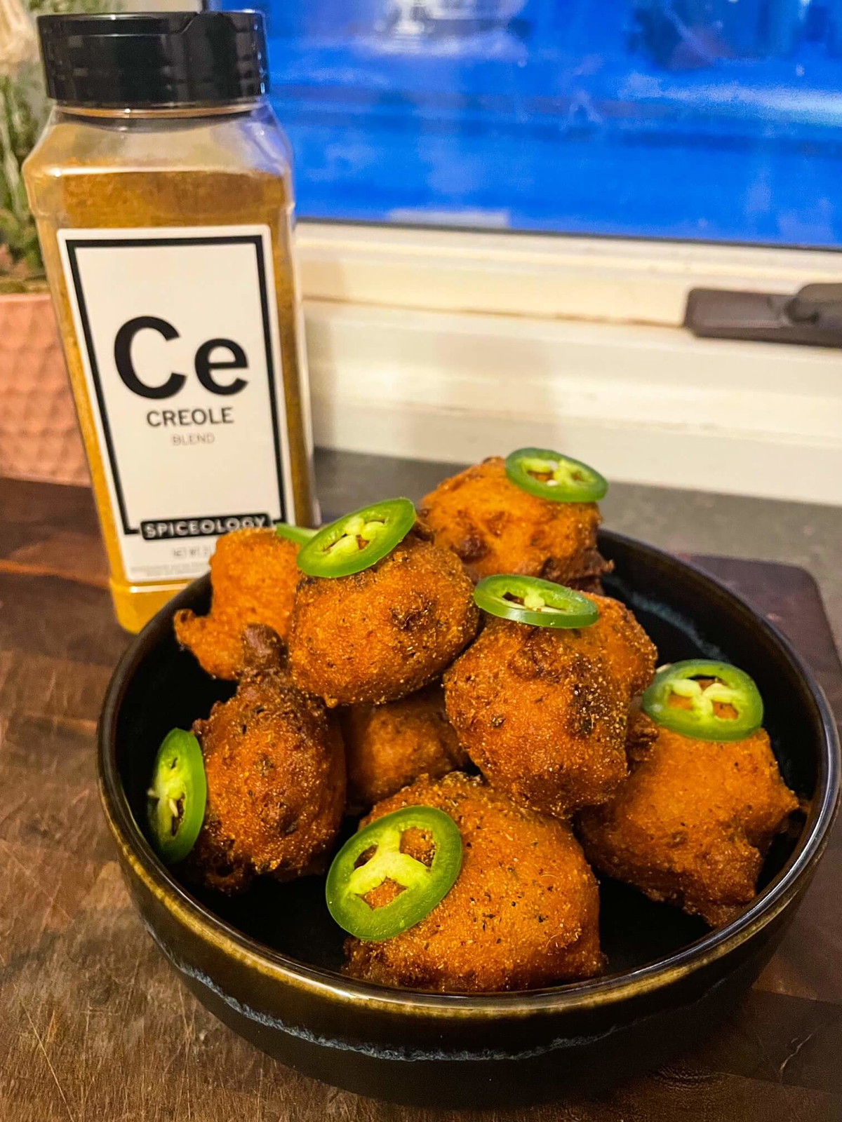 Creole Jalapeño Cheddar Hushpuppies