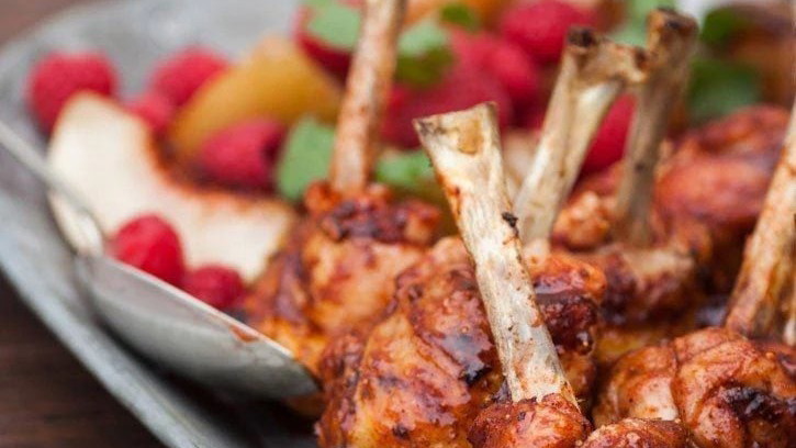 Image of Raspberry Chipotle Chicken Lollipops