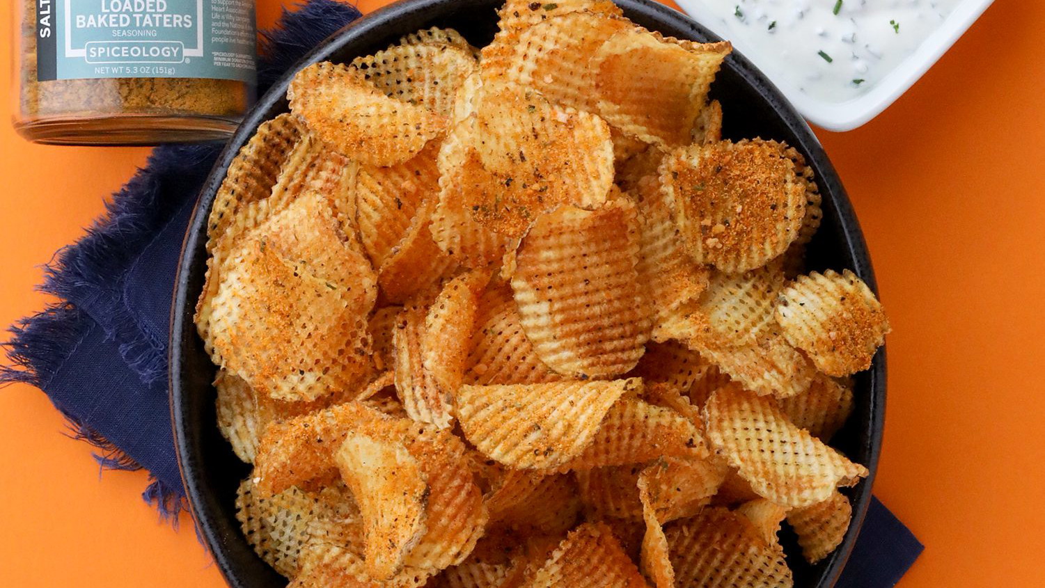 Image of Loaded Waffle Chips with Sour Cream & Onion Dip