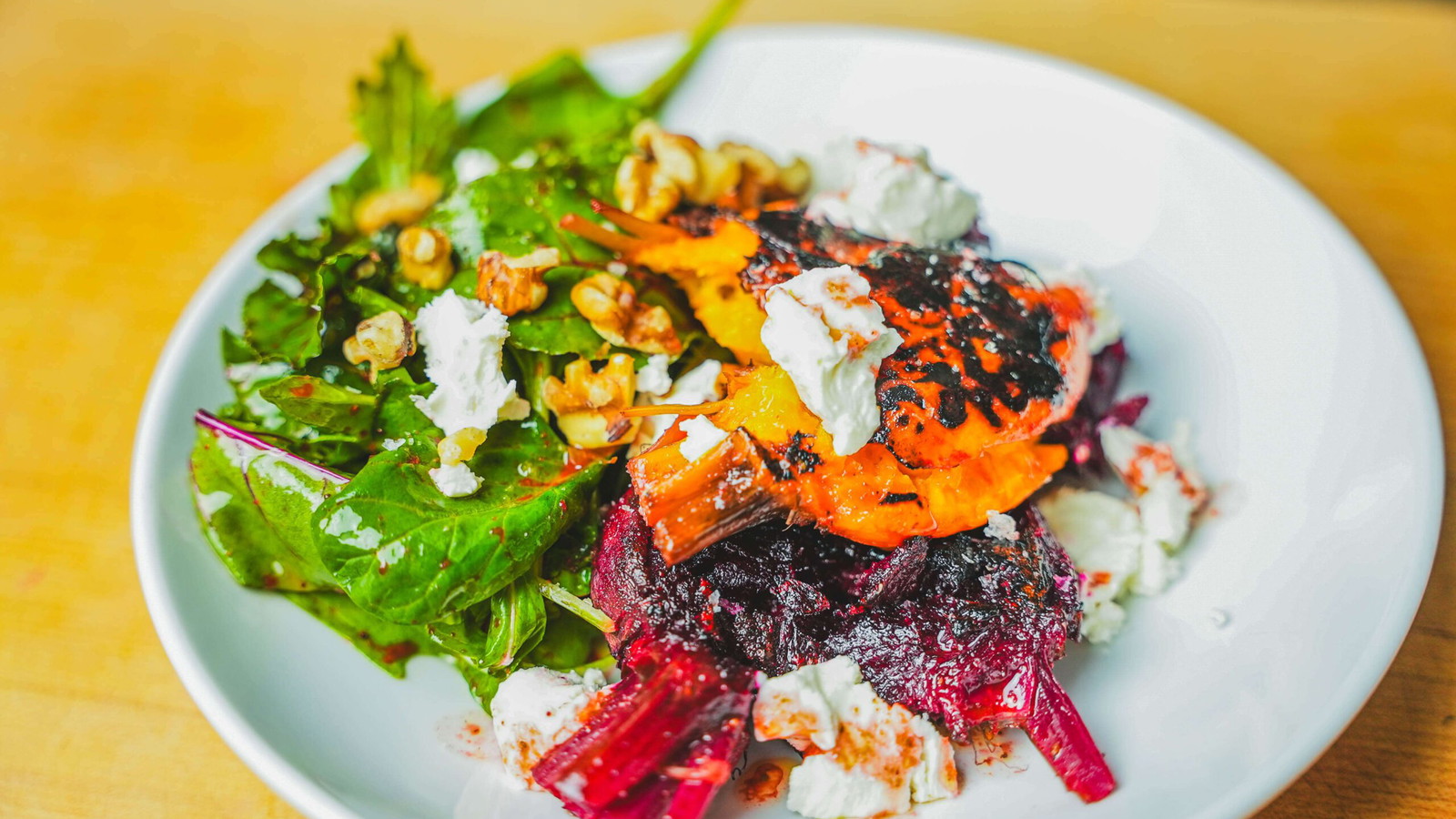 Image of Purple Haze Smashed Beets & Goat Cheese Salad