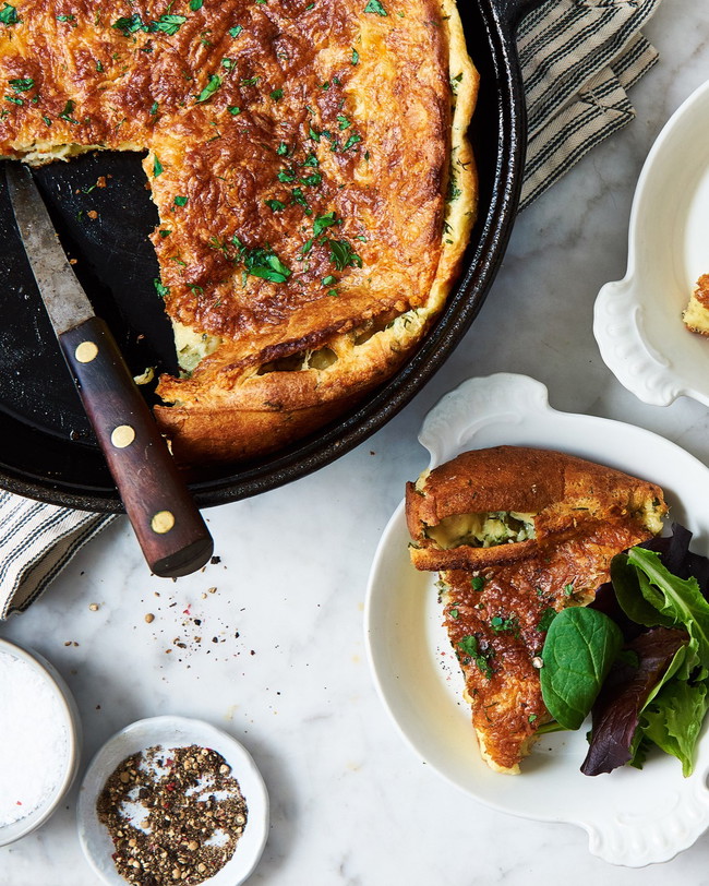 Image of Cheddar Dutch Baby with Herbs