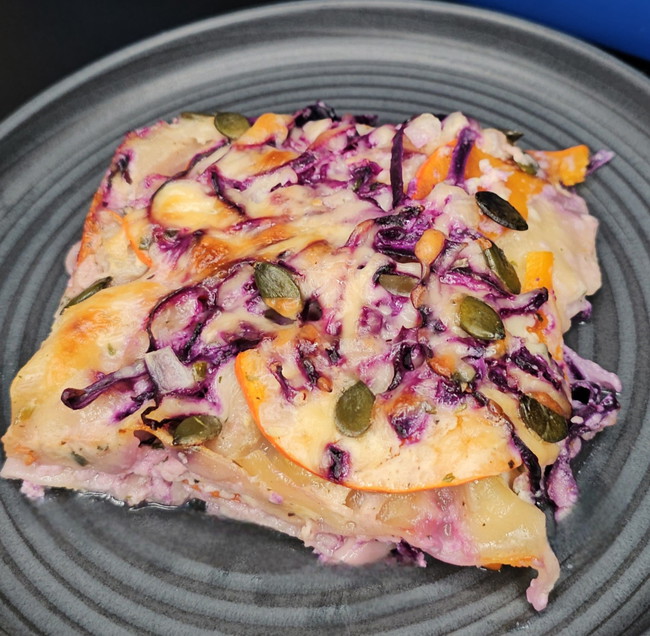 Image of Kürbis-Blaukraut-Lasagne