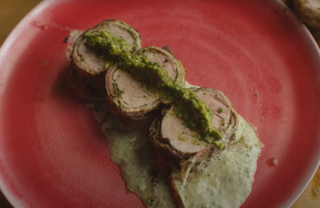 Image of Bacon Wrapped Chimichurri Pork Tenderloin