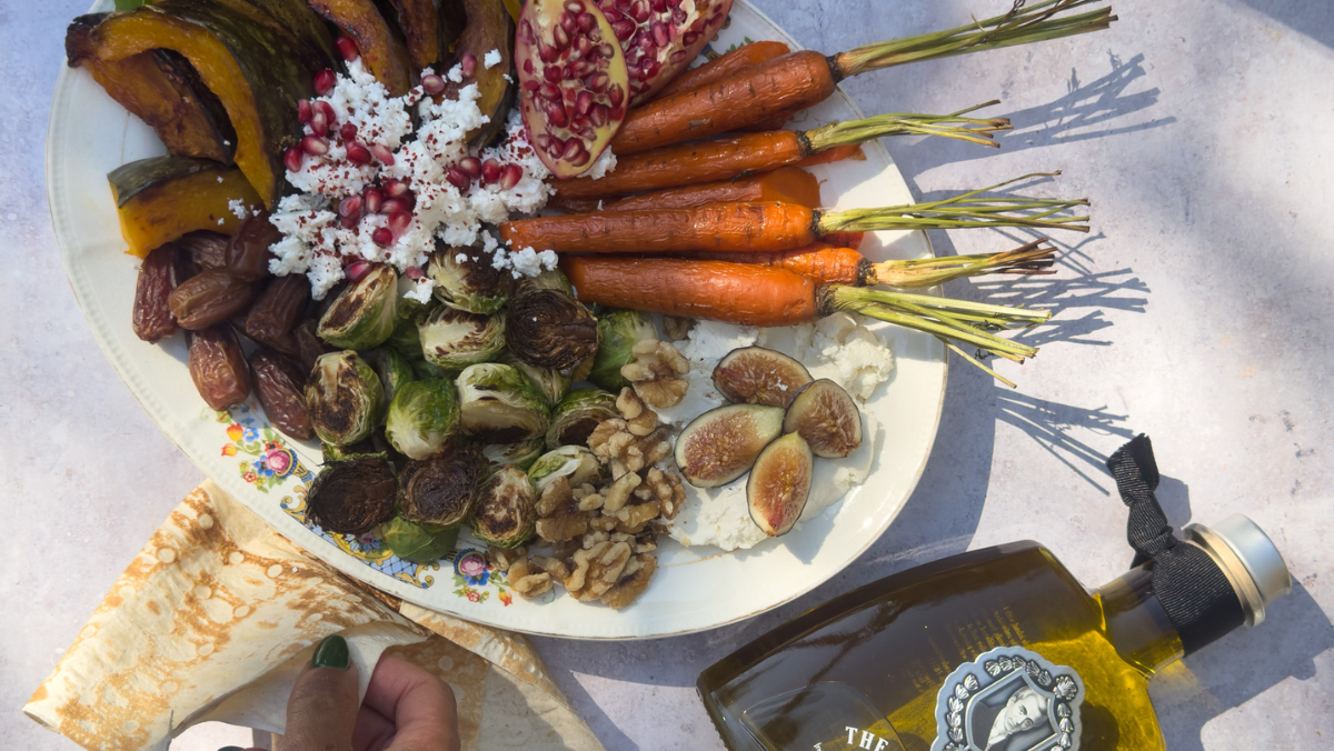 Image of Grilled Fall Vegetable Mezze with Homemade Labneh