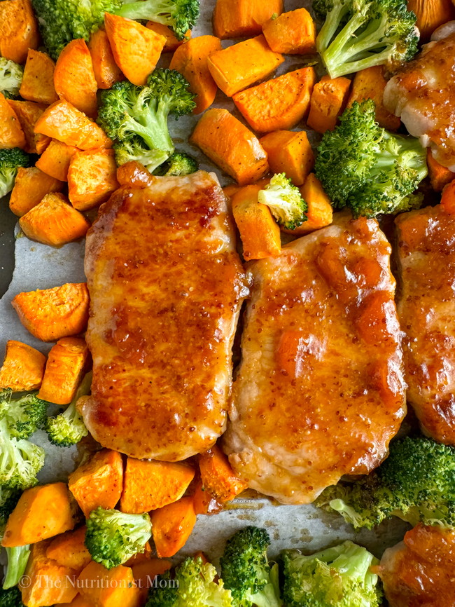 Image of Apricot Pork Sheet Pan Meal