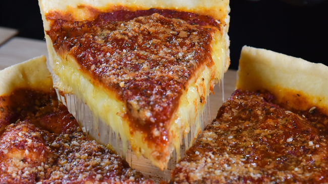 Chicago Stuffed Pizza made by PlugNGrill Turbo E Outdoor Electric Grill