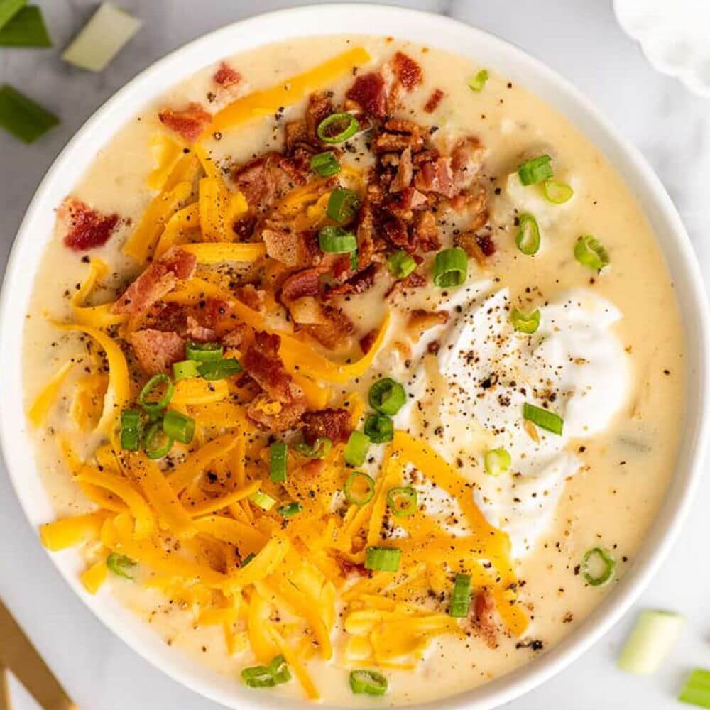 Keto Cheese & Bacon Soup Recipe