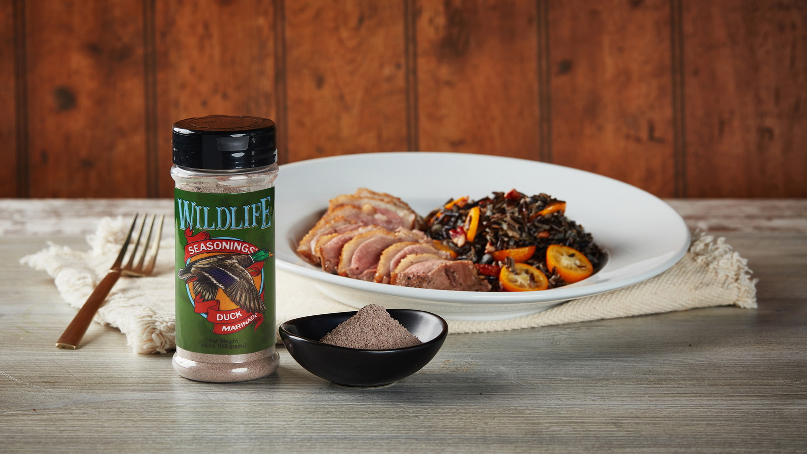 Image of Wildlife Seasonings Duck Breast with Kumquat Wild Rice 