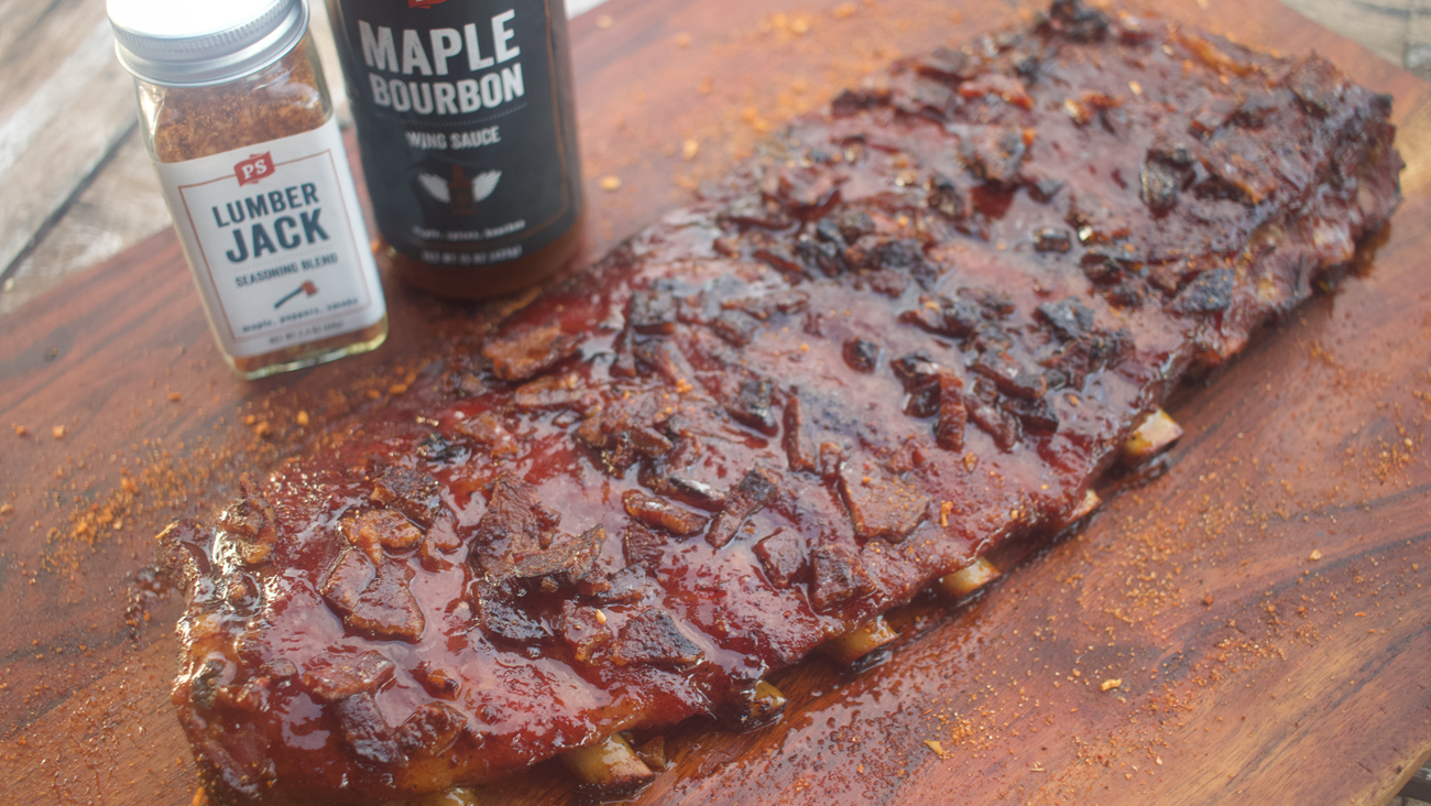 Image of Maple Bourbon Bacon Ribs