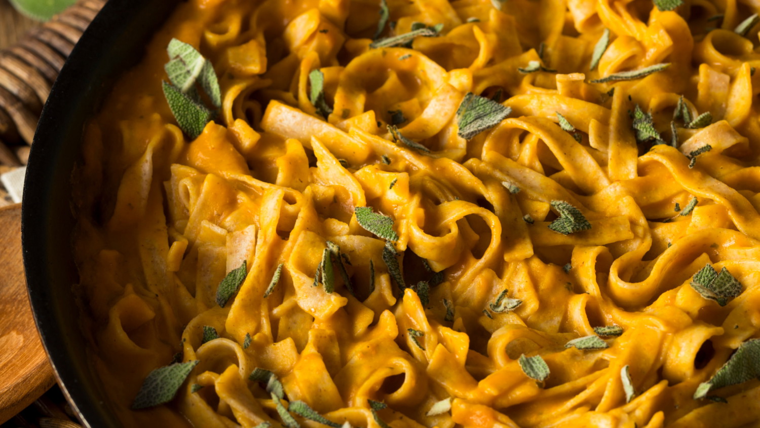 Image of Vegan Creamy Cajun Pumpkin Alfredo Pasta