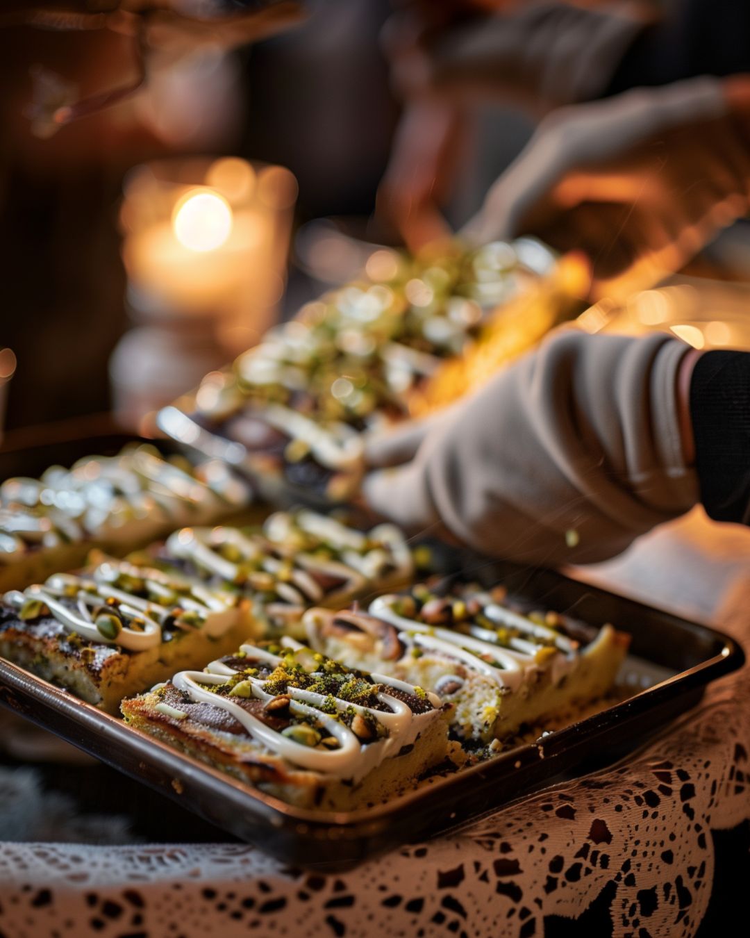 Pistachio Blondies - Kaak Al-Fustuq