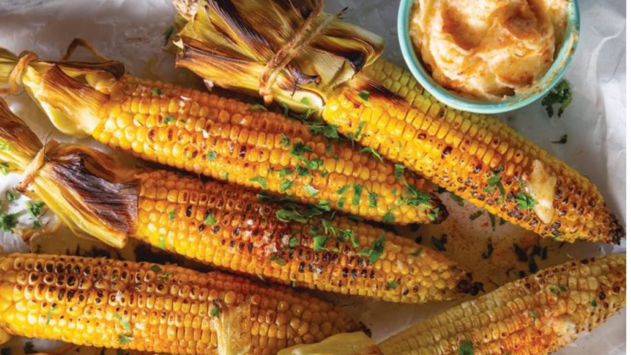 Image of Roasted or Grilled Corn with Smoky Maple Butter