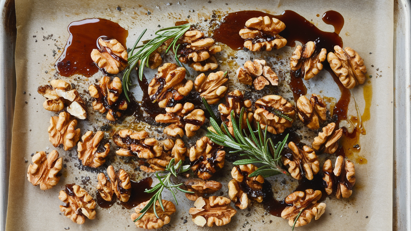 Image of Balsamic and Rosemary Candied Walnuts