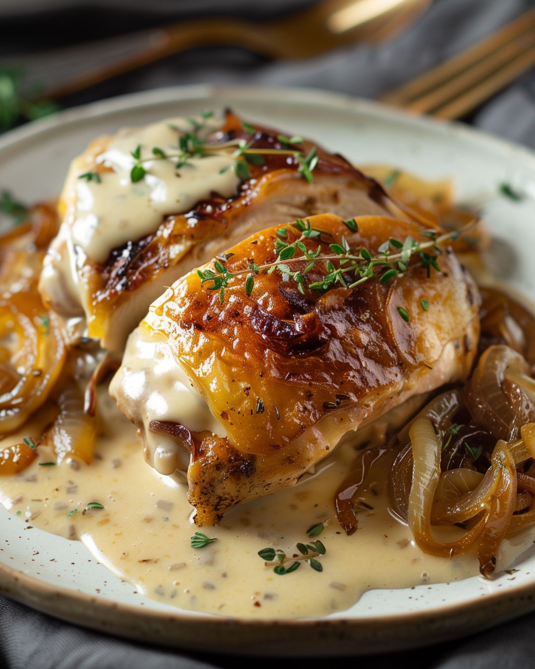 French Onion Chicken - Al-Dajaj Bil Basal Al Faransi