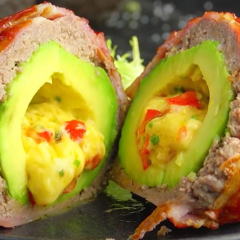 Air Fryer Crisped Bacon Avocado Bombs